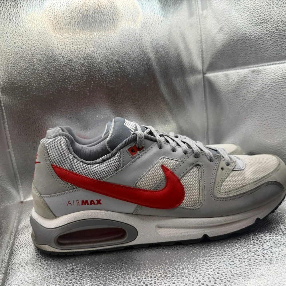Size 14 Nike Air Max‎ Command White University Red Athletic Sneakers 629993-106